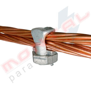 aplicação split-bolt estanhado com dois cabos de cobre