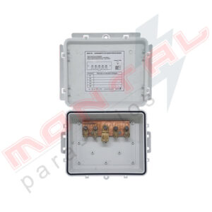 caixa de equipotencialização 5 terminais aberta